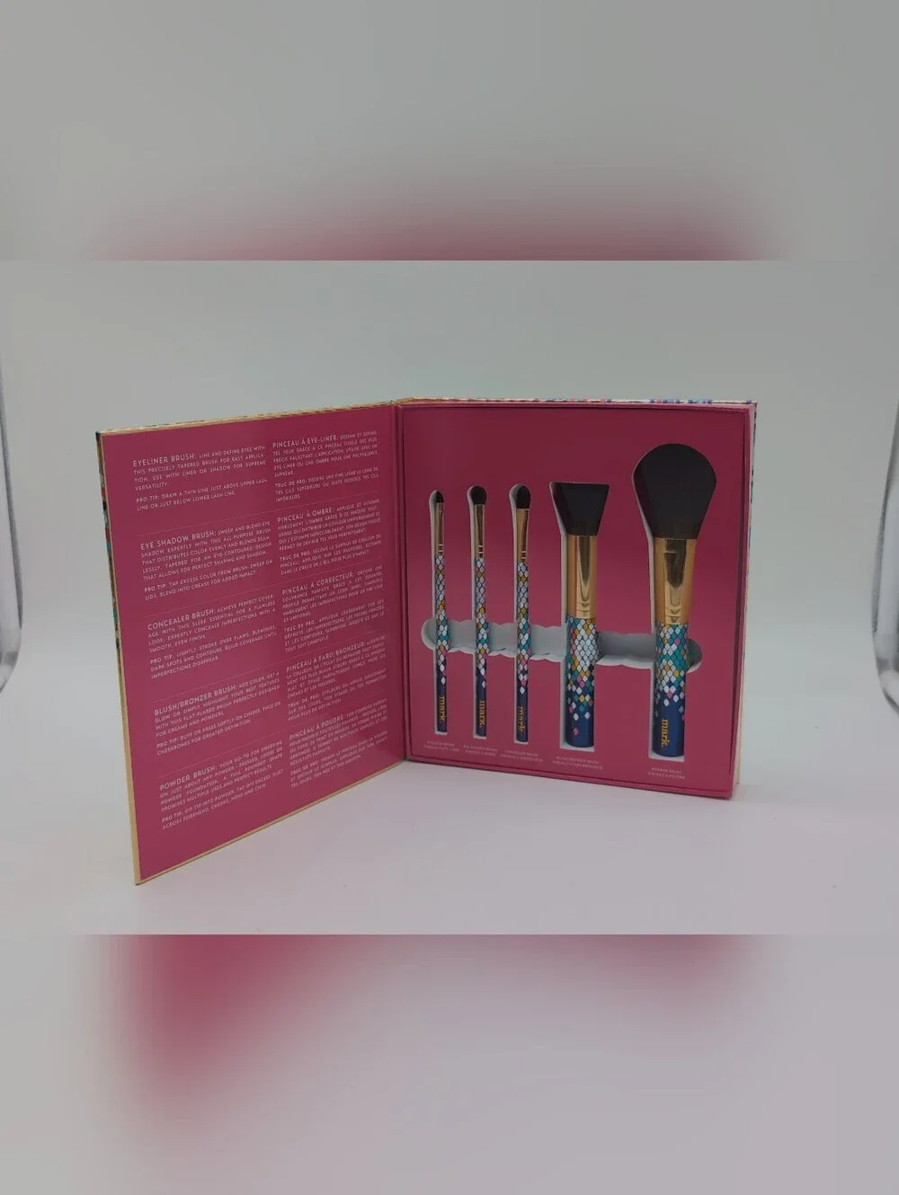 New Avon Mark 5-Piece Pink Floral Makeup Brush Set Gimme A Look